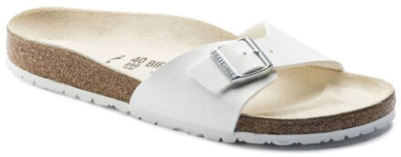 Birkenstock Madrid BF Weiá Narrow Dames Slippers - White - Maat 36