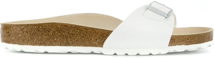 Birkenstock Madrid Dames Slippers - White  - Maat 37