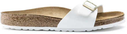 Birkenstock Madrid Dames Slippers - Wit - Maat 41