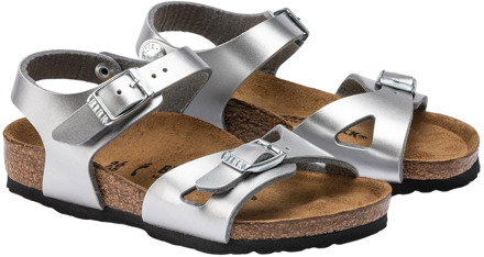 Birkenstock Rio Electric Metallic Sandalen Junior zilver - 24