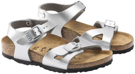 Birkenstock Rio Slippers - Maat 25 - Meisjes - zilver