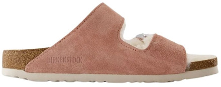 Birkenstock Shearling Sandalen - Wol - Pink Clay Birkenstock , Pink , Dames - 35 Eu,36 EU