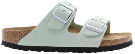 Birkenstock Sliders Birkenstock , Groen , Dames - 36 Eu,37 EU