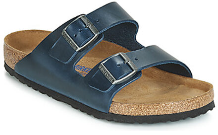 Birkenstock Slipper Arizona 1013643 Blauw Vet Leer Normaal Zacht Voetbed