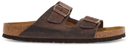 Birkenstock Slipper Heren  Arizona Bs Volledig Leder Narrow Fit - Bruin | 43