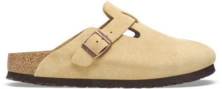 Birkenstock Suede Klompen Boston Stijl Birkenstock , Beige , Dames - 38 Eu,39 Eu,37 Eu,40 Eu,41 Eu,36 EU