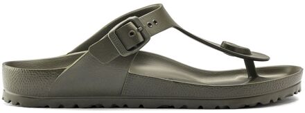 Birkenstock Unisex Sandalen Gizeh EVA Khaki (regular) - Groen - Maat 37