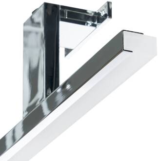 Birkos LED spiegellamp, 30 cm, 3.000 K chroom, gesatineerd