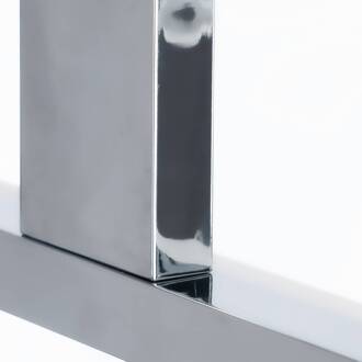 Birkos LED spiegellamp, 30 cm, 4.000 K chroom, gesatineerd