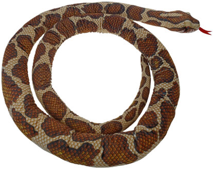 Birmese Pyhon slang knuffel - 300 cm - bruin - slangen - pluche dierenknuffels