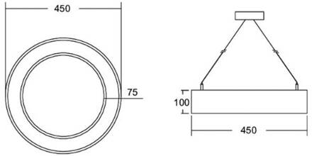 Biro Circle Ring10 direct CA Ø 45 cm wit 3000 K