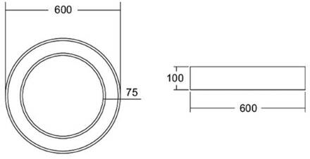 Biro Cirkel Ring plafond, Ø 60cm, DALI, wit, 830