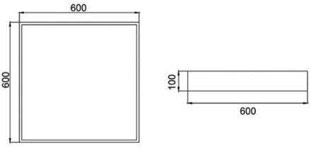 Biro Square, 60x60cm, DALI dimbaar, zilver, 3.000 K structuurzilver