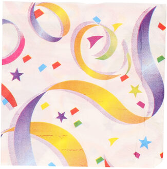 Birthday servetten gekleurd Multi