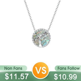 BISAER 100% 925 Sterling Silver Tree of Life Necklaces Pendants for Women Round Shapes Link Chain Fine Jewelry Gift ECN433