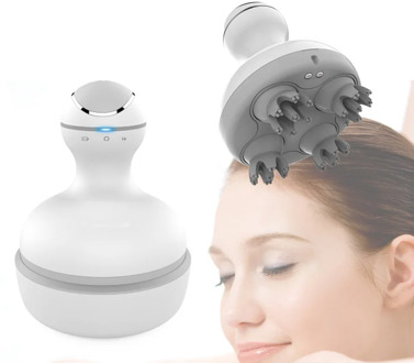 Bisd Smart Head Massager Vibrating Massage For Head Timing Control Four Silicone Claws Washing Hair 3D Electric Scaple Massage