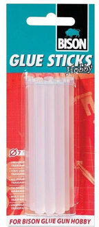 Bison 12x Transparante Bison lijmpatronen 7 mm voor lijmpistool - Montagelijm