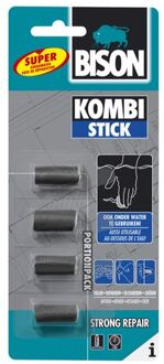 Bison 2-componentenlijm Kombi Stick Portion 4 x 5 g