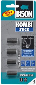 Bison 2-componentenlijm Kombi Stick Portion 4 x 5 g