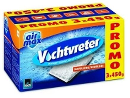 Bison Airmax Vochtvreter Navulling neutraal 3x450gr Zak