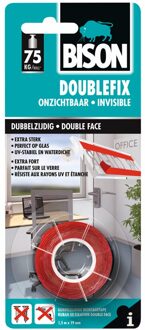 Bison double fix onzichtbaar dubbelzijdige montagetape - 19 mm. x 1,5 meter