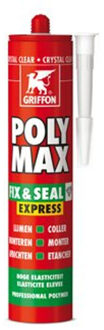 Bison Griffon Poly Max Fix&Seal Express koker à 435 gr crystal clear 6150452