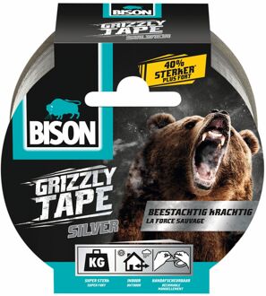 Bison grizzly tape zilver - 10 meter