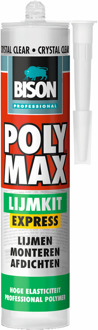 Bison montagekit Polymax transparant 290ml (1st.)