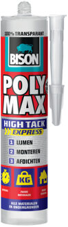 Bison polymax high tack express transparant - 300 gram