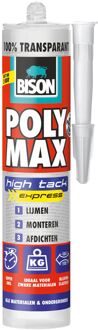 Bison polymax high tack express transparant - 300 gram