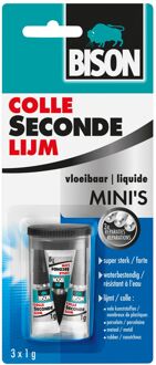 Bison secondelijm - 3 tubes