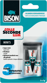 Bison Secondelijm Mini 3x1 Gram