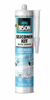 Bison Siliconenkit Acrylbaden Koker -  Transparant - 310 ml