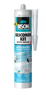 Bison Siliconenkit Acrylbaden Koker - Wit - 310 ml