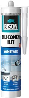 Bison Siliconenkit Sanitair Koker - Grijs/Transparant - 310 ml