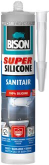 Bison super silicone sanitair transparant grijs (trijs) - 310 ml.