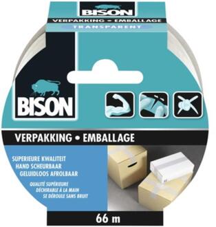 Bison verpakkkingstape, ft 50 mm x 66 m, transparant
