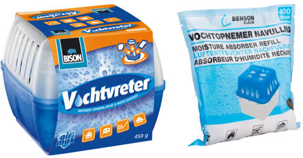 Bison Vochtopnemer / vochtvanger - 450 ml - met navulling - 400 gram