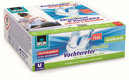 Bison vochtvreter vochtmagneet navulling neutraal