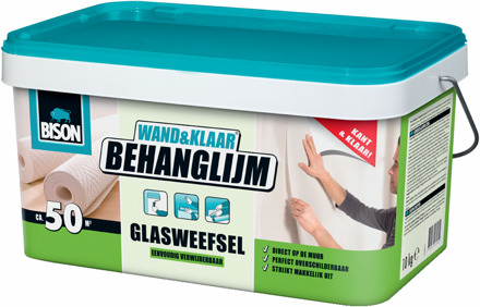 Bison Wand&klaar Behanglijm Glasweefsel - Wit - 10kg