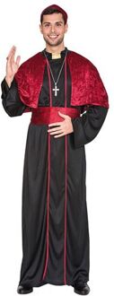 Bisschop Kostuum Man Rood - Zalm, Zwart