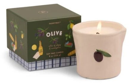 bistro geurkaars - keramiek 227g - olive