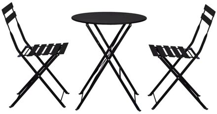 Bistroset - Staal - Zwart - 3-delig