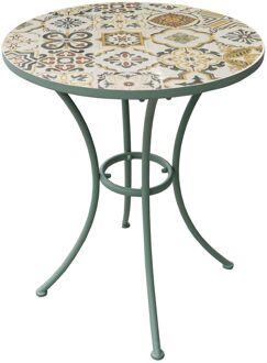 Bistrotafel Rosy - Staal - Groen - D 60cm