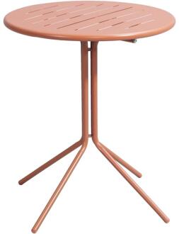 Bistrotafel Vence - Terra - 70xØ60 Cm - Metaal - Bruin#Oranje#Rood