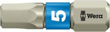 "Bit 1/4"" DIN3126 C6,3 Hex 5,0x25mm roestv. Wera"