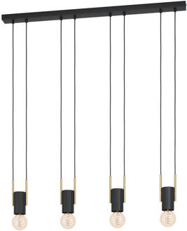 Bitachito Hanglamp - E27 - 93 cm - Zwart/Koper Koper, Zwart