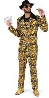 Bitcoin Suit Heren Zwart/Goud Multikleur - Print