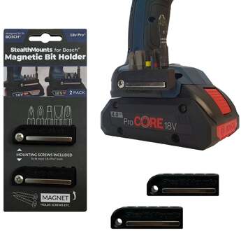 Bithouder voor Bosch 18v | 2 Stuks | Zwart - BH-BO-BLK-2