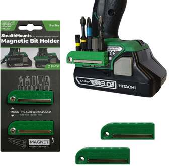 Bithouder voor Hikoki/Metabo HPT/Hitachi | Groen | 2 stuks - BH-MHH-GRN-2